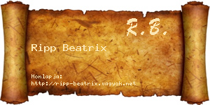 Ripp Beatrix névjegykártya