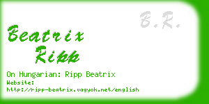 beatrix ripp business card